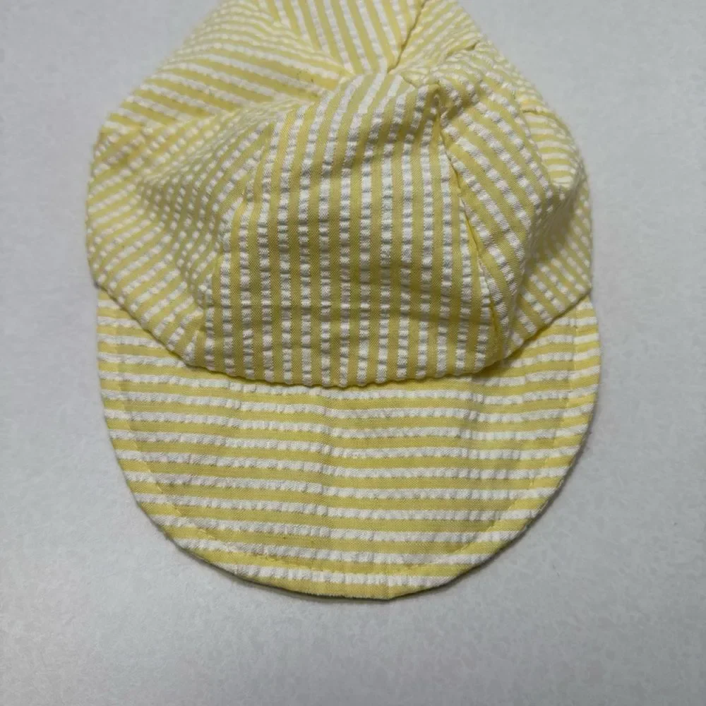 Vintage Gingham Striped Overalls With Hat - Petes Partner - Size 4T - Cute!! VTG